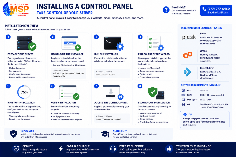 Installing a Control Panel