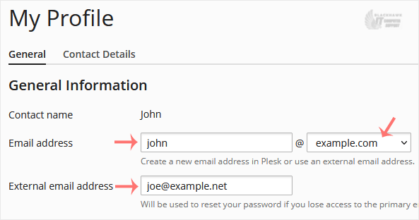 How to Update a Plesk Account's Email Address