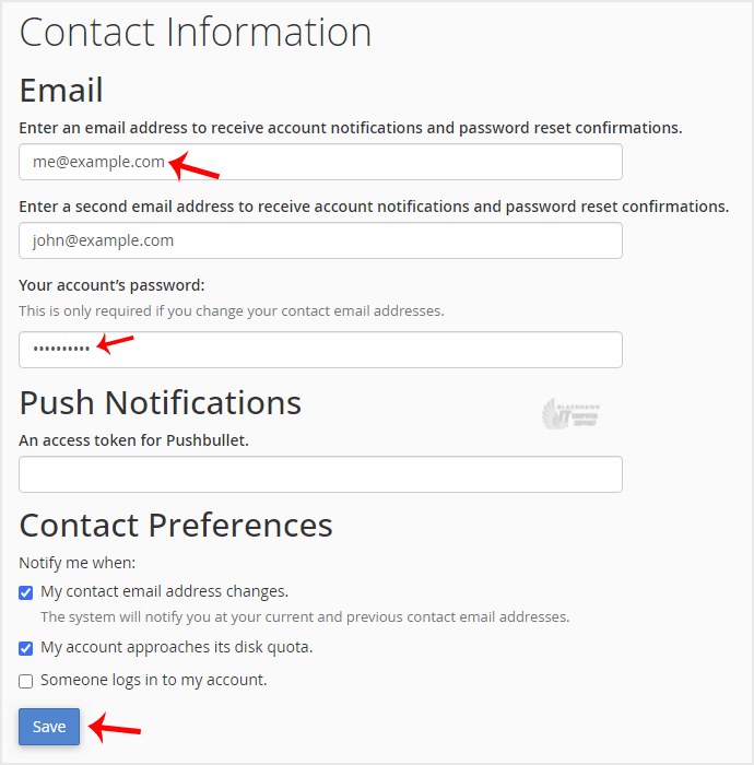 How to Update cPanel Contact Information and Receive Resource Limit Notifications