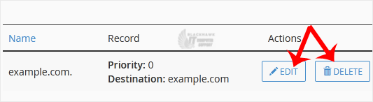 How to Edit or Remove a Record in cPanel