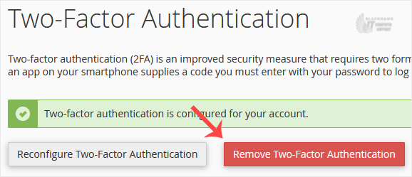 How to Disable the Two-Factor Authentication on Your cPanel Account