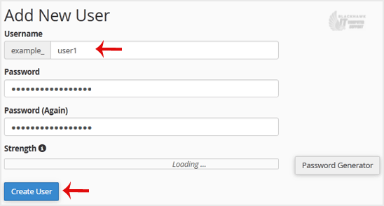 How to Create a Database Username in cPanel