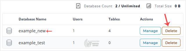 How to Delete a Database in DirectAdmin