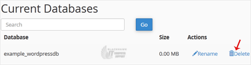 How to Delete a Database in cPanel