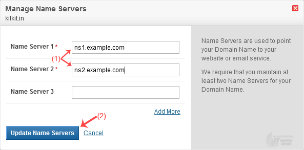 How to Update the DNS Nameservers at NetEarthOne or LogicBoxes-Based Registrars