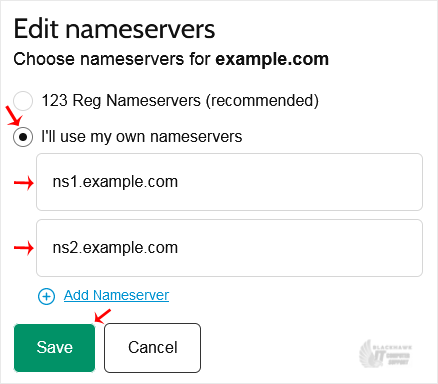 How to Update the DNS Nameservers at 123-Reg