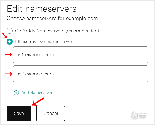 How to Update the DNS Nameservers at GoDaddy