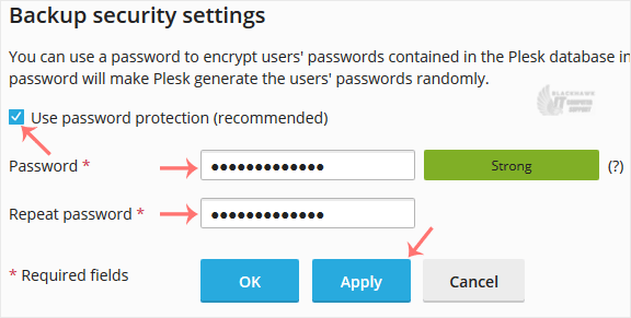 How to Encrypt Database Password in Plesk Backup