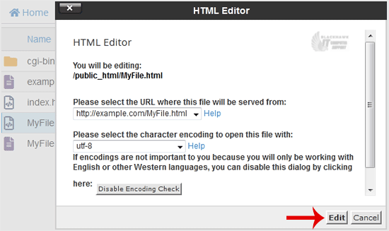 How to Edit a File in the cPanel File Manager
