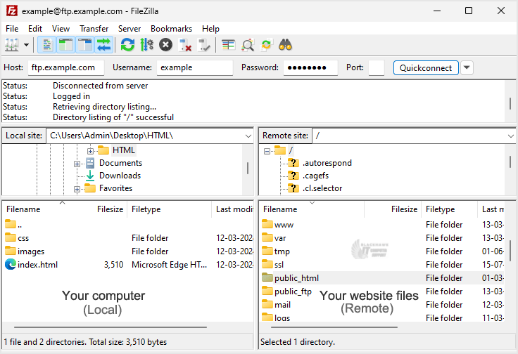 How to Access or Connect to the FTP via FileZilla