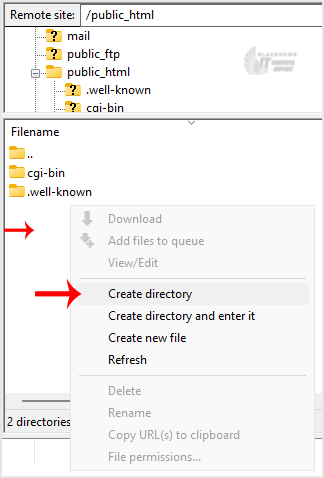 How to Create or Delete a Directory Using FileZilla