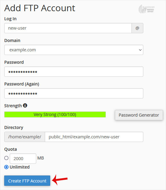 How to Create an FTP Account in cPanel
