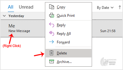 How to Delete Email Messages in Outlook 2021