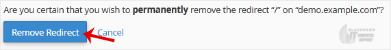 How to Remove a Domain Redirect in cPanel