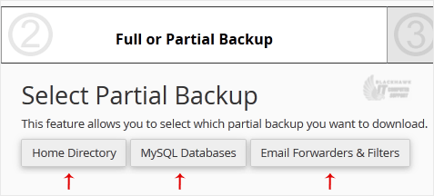 How to Download Backup of Home Directory, MySQL, or Email Only