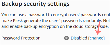 How to Encrypt Database Password in Plesk Backup