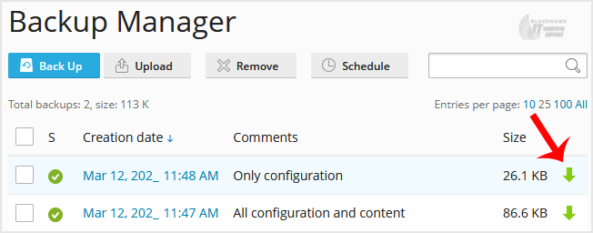 How to Generate a Full Backup in Plesk