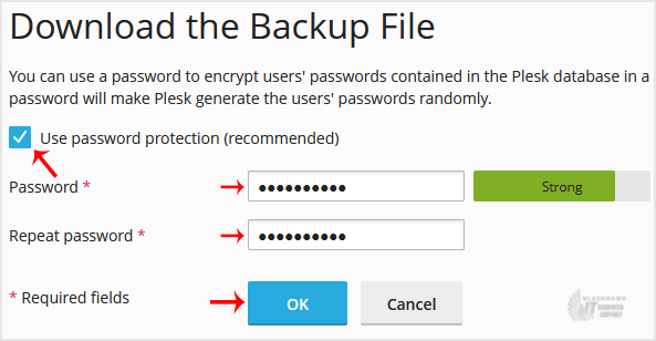 How to Generate a Full Backup in Plesk
