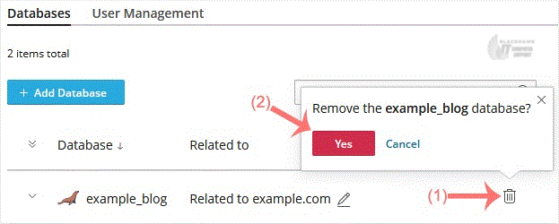 How to Delete a Database in Plesk
