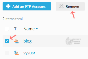 How to Remove an FTP Account in Plesk