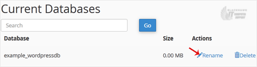 How to Rename a Database in cPanel