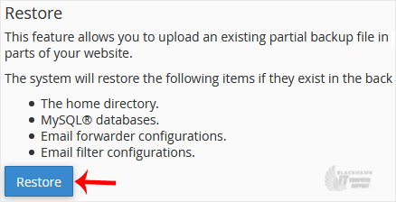 How to Restore Partial Backups in cPanel
