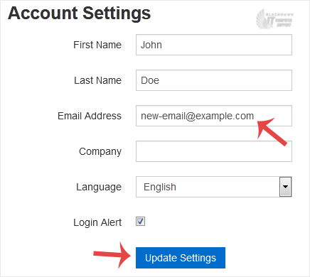 How to Change the SolusVM 1 Account Email Address
