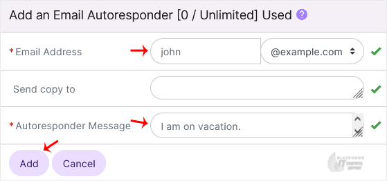 How to Create or Remove the Email Autoresponder in SiteWorx