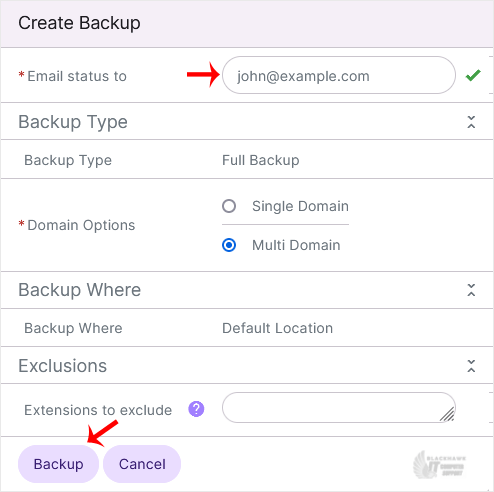 How to Generate a Full Backup in SiteWorx