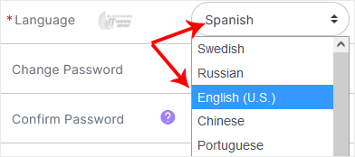 How to Change the Language in SiteWorx