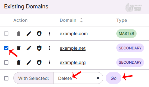 How to Remove Secondary Domain in SiteWorx