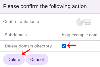 How to Remove a Subdomain in SiteWorx