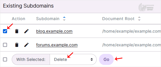 How to Remove a Subdomain in SiteWorx
