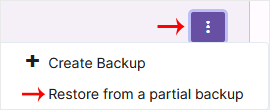 How to Restore Partial Backup in SiteWorx