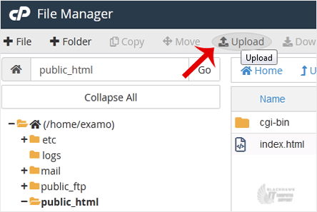 How to Upload Files via the cPanel File Manager