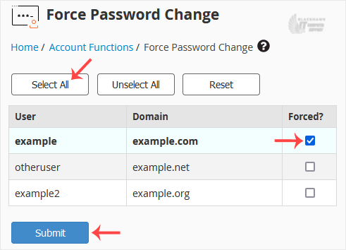How to Force cPanel Users to Change Their Passwords Using WHM