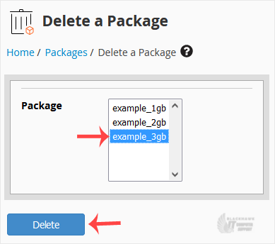 How to Delete a Package in WHM