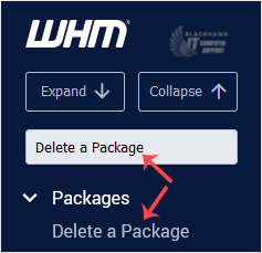 How to Delete a Package in WHM