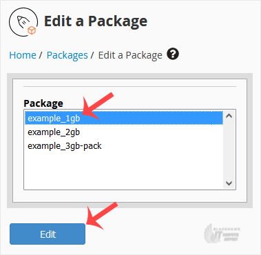 How to Edit a Hosting Package in WHM