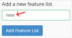 How to Create a Feature List in WHM