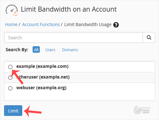 How to Limit Bandwidth Usage of cPanel User From WHM