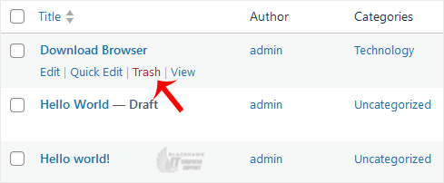 How to Remove a Post in WordPress