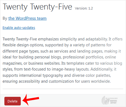 How to Delete a WordPress Theme